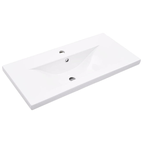 Senoile (2-teilig, Holz) – Badezimmermöbel-Set in Beton-Grau