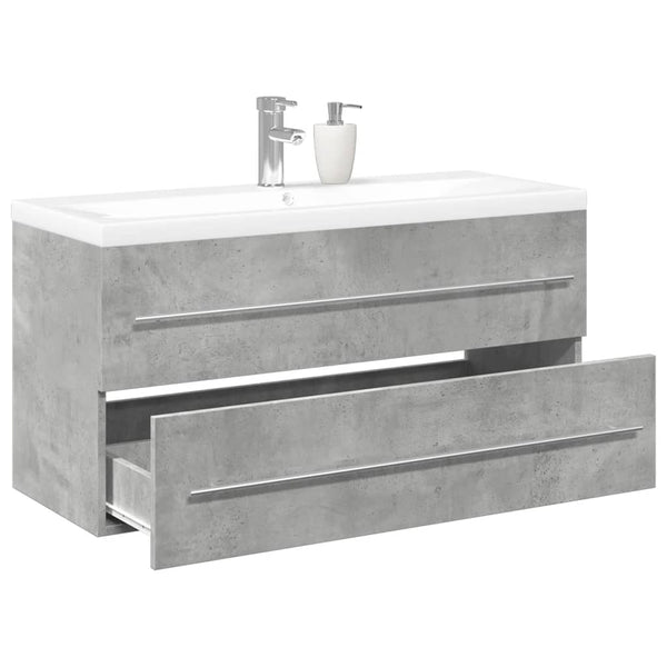 Badezimmermöbel-Set Senoile (2-teilig, Holz) - Betongrau