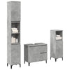 Badezimmermöbel-Set Leanca, betongrau (3-teilig, Holz)