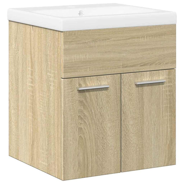 Badezimmermöbel-Set Visentea (2-teilig, Sonoma-Eiche, Holz)