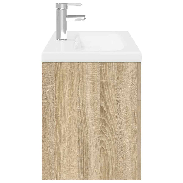 Badezimmerunterschrank Visentea mit Waschbecken in Sonoma Eiche
