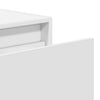 Weißer wandmontierter Nachttisch Ojova (mit LED-Beleuchtung)