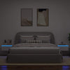 Weiße wandmontierte Nachttische mit LED-Beleuchtung Ojovan (2 Stück)