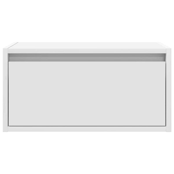 Weiße wandmontierte Nachttische mit LED-Beleuchtung Ojovan (2 Stück)