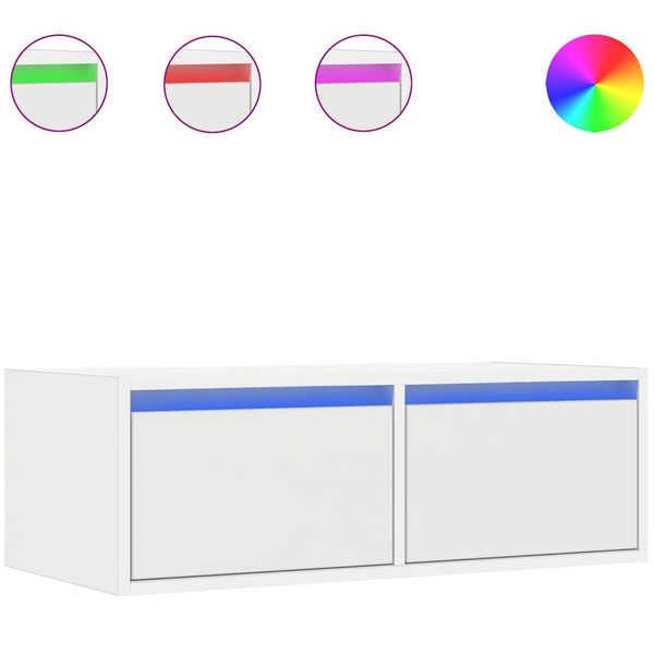 Weißer TV-Schrank mit LED-Beleuchtung Ojovan 75x35,5x25cm
