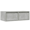 Betoninharmaa tv-kaappi led-valoilla Ojovan 75x35,5x25cm