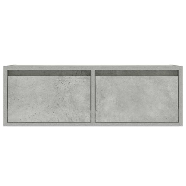 Betoninharmaa tv-kaappi led-valoilla Ojovan 75x35,5x25cm