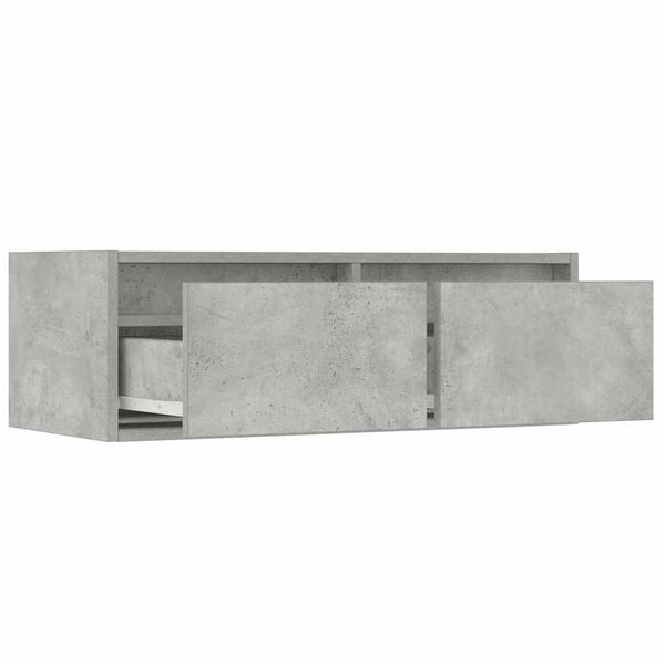 Betoninharmaa tv-kaappi led-valoilla Ojovan 75x35,5x25cm