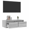 Harmaa tv-kaappi Ojovan 75x35,5x25cm (led-valoilla)