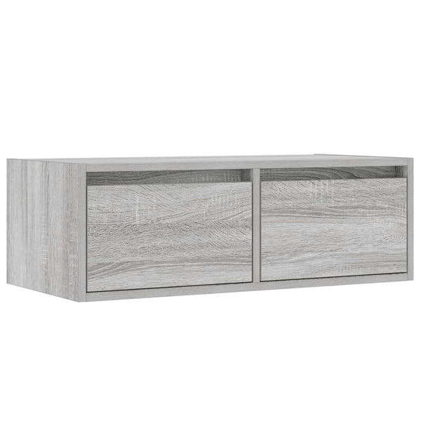 Harmaa tv-kaappi Ojovan 75x35,5x25cm (led-valoilla)
