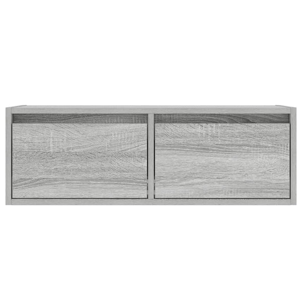 Harmaa tv-kaappi Ojovan 75x35,5x25cm (led-valoilla)