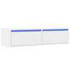 Valkoinen tv-kaappi led-valoilla Ojovan 100X35,5x25cm