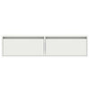 Valkoinen tv-kaappi led-valoilla Ojovan 100X35,5x25cm