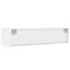 Valkoinen tv-kaappi led-valoilla Ojovan 100X35,5x25cm