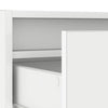 Valkoinen tv-kaappi led-valoilla Ojovan 100X35,5x25cm