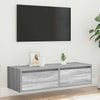 Harmaa tv-kaappi led-valoilla Ojovan 100X35,5x25cm