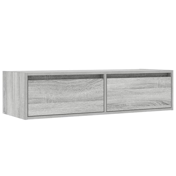 Harmaa tv-kaappi led-valoilla Ojovan 100X35,5x25cm