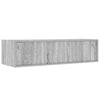 Harmaa tv-kaappi led-valoilla Ojovan 100X35,5x25cm