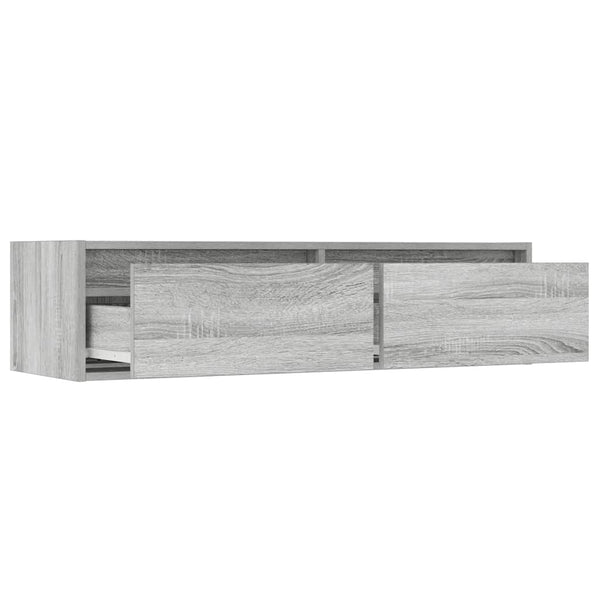 Harmaa tv-kaappi led-valoilla Ojovan 100X35,5x25cm