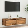Vanha puu tv-taso led-valoilla Ojovan 100X35,5x25cm
