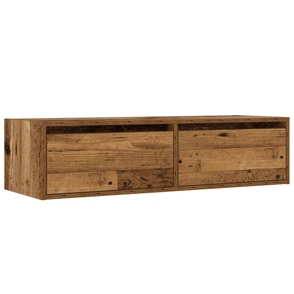 Vanha puu tv-taso led-valoilla Ojovan 100X35,5x25cm