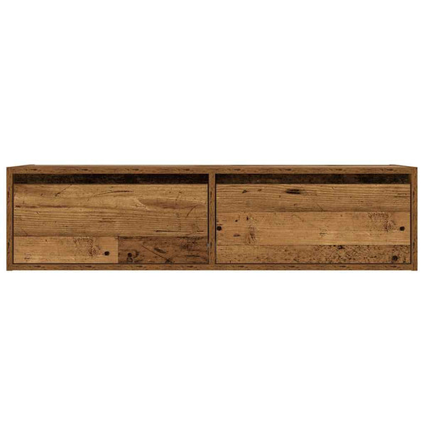 Vanha puu tv-taso led-valoilla Ojovan 100X35,5x25cm