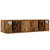 Vanha puu tv-taso led-valoilla Ojovan 100X35,5x25cm
