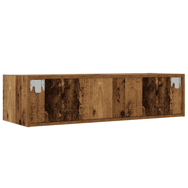 Vanha puu tv-taso led-valoilla Ojovan 100X35,5x25cm