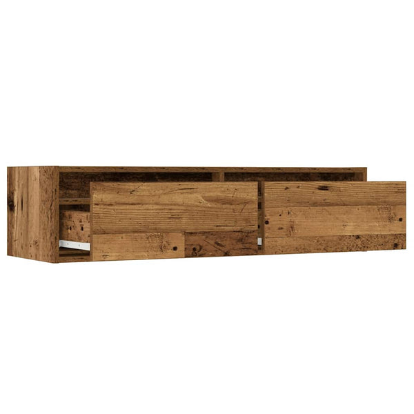 Vanha puu tv-taso led-valoilla Ojovan 100X35,5x25cm