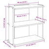 Weißes Bücherregal Cero 60x30x60cm (3-stöckiges Holzwerkstoff)