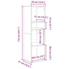 Altes Holzregal Pohonie 34x31x112cm (Spanplatte)