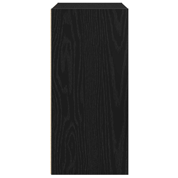 Schwarzes Bücherregal Slobodanca 31x24x52cm (Eiche Massivholz)