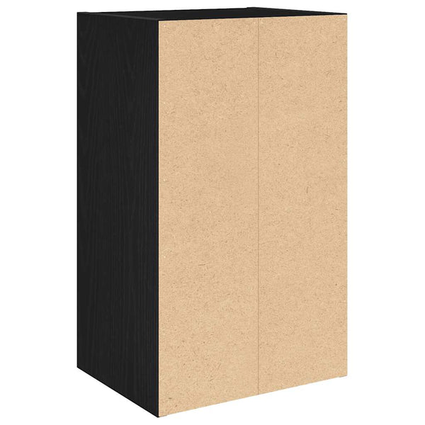 Schwarzes Bücherregal Slobodanca 31x24x52cm (Eiche Massivholz)