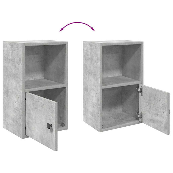 Betongraues Bücherregal Slobodanca 31x24x52cm (Holz)