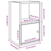 Betongraues Bücherregal Slobodanca 31x24x52cm (Holz)