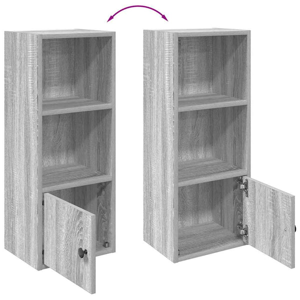Graues Bücherregal Slobodanca 31x24x77cm (Holz)