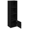 Schwarzes Bücherregal Slobodanca 31x24x102cm (Holz)