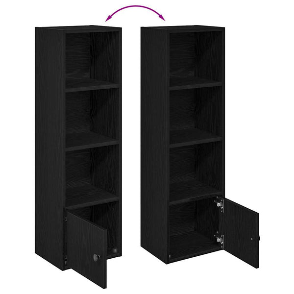 Schwarzes Bücherregal Slobodanca 31x24x102cm (Holz)
