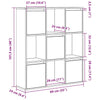 Bücherregal Sonoma Eiche Soledad 89x24x101,5cm (Holz)