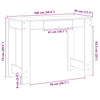Sonoma Eiche Schreibtisch Grafina 100x45x75cm (Holzwerkstoff)