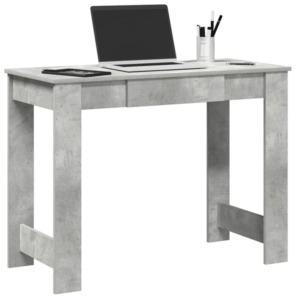 Betongrauer Schreibtisch Grafina 100x45x75cm (Holz)