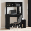 Schwarzer Schreibtisch mit Regalen Otilio 100x45x140cm (Holz)