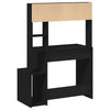 Schwarzer Schreibtisch mit Regalen Otilio 100x45x140cm (Holz)