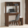 Braune Eiche Schreibtisch mit Regalen Otilio 100x45x140cm (Holz)
