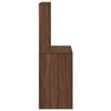 Braune Eiche Schreibtisch mit Regalen Otilio 100x45x140cm (Holz)