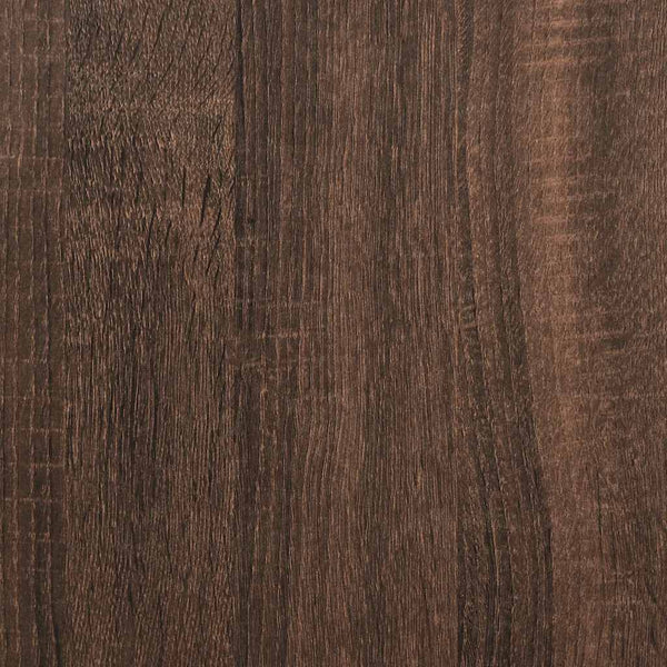 Braune Eiche Schreibtisch mit Regalen Otilio 100x45x140cm (Holz)