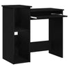 Schwarzer Schreibtisch mit Regal Pazara 84x40x78cm (Spanplatte)