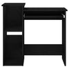 Schwarzer Schreibtisch mit Regal Pazara 84x40x78cm (Spanplatte)