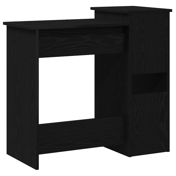Schwarzer Schreibtisch mit Regal Pazara 84x40x78cm (Spanplatte)