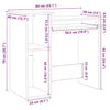 Schwarzer Schreibtisch mit Regal Pazara 84x40x78cm (Spanplatte)